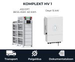 Komplekt HV 1 Asgoft BESS-ASM- 60 kWh akusalvesti ja Deye 15 kW inverter