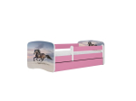 Lastevoodi ilma madratsita/sahtliga Kocot Kids BabyDreams Pink galloping horse, roosa