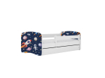 Lastevoodi madratsiga/sahtlita Kocot Kids BabyDreams White cosmos, valge/sinine