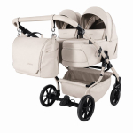 Junama Duo V4 Beige Kaksikute vanker 2 in 1
