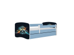 Lastevoodi madratsi ja sahtliga Kocot Kids BabyDreams Blue race, sinine/must