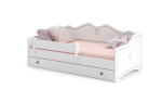 Lastevoodi EMMA 140x70 madratsiga - Valge / Hall