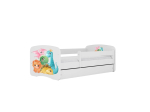 Lastevoodi ilma madratsita/sahtliga Kocot Kids BabyDreams White tiny dinos, valge