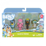 Moose - Bluey And Friends 4 Pack Figurines Snickers Coco Bluey And Honey