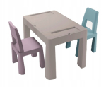 Galdiņ&scaron;+krēsliņ&scaron; TEGGI MULTIFUN stone/heather/turquoise