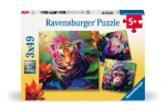 Ravensburger - Puzzle 3x49 Jungle Babies