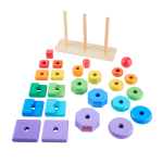 Puidust kujundite sorteerimisp&uuml;ramiid Fisher-Price