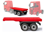Laste veoauto HL358 Mercedes Scania Actros semi-trailer Punane