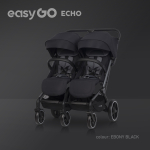 EasyGo Echo Ebony Black Kaksikute vanker
