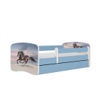 Lastevoodi ilma madratsita/sahtliga Kocot Kids BabyDreams Blue galloping horse, sinine