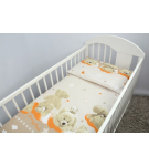 Bērnu gultas veļa Virspalags + Spilvendrāna 135x100 Ankras FUNNY BEAR beige K-2T135