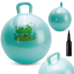 Bērnu 60 cm gumijas bumba zaļa lēkā&scaron;anai ar pumpīti