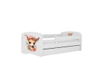Lastevoodi madratsiga Kocot Kids BabyDreams White bambi, valge
