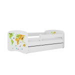 Lastevoodi ilma madratsita/sahtlita Kocot Kids BabyDreams White map, valge