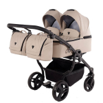Junama Duo V3 Eco Beige Kaksikute vanker 2 in 1