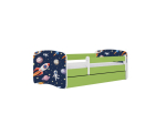 Lastevoodi madratsiga/sahtlita Kocot Kids BabyDreams Green cosmos, roheline/must