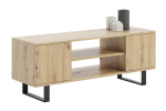 Metalljalgadega TV-alus KOBI FOCUS 135 cm Artisan tamm