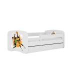 Lastevoodi ilma madratsita/sahtliga Kocot Kids BabyDreams White basketball, valge