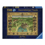Ravensburger - Puzzle 1500 Harry Potter Hogwarts Map