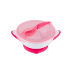 Iminapaga ja lusikaga beebikauss BabyOno 1063/03 Pink