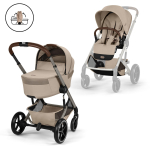 Cybex Balios S Lux Fold Cot Almond Beige Lapsevanker 2 in 1