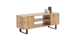 Metalljalgadega TV-alus KOBI FOCUS 135 cm Craft tamm