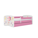 Lastevoodi ilma madratsita/sahtlita Kocot Kids BabyDreams Pink balloon, roosa/valge