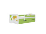Lastevoodi ilma madratsita/sahtliga Kocot Kids BabyDreams Green map, roheline