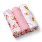 Bambusest m&auml;hkimislinad BabyOno 397/07 Natural Pink 3 tk