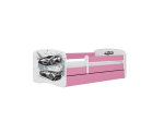 Lastevoodi ilma madratsita/sahtliga Kocot Kids BabyDreams Pink sports car, roosa/valge