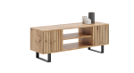 Metalljalgadega TV-alus KOBI FOCUS 155 cm Craft tamm lamellide muster