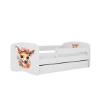 Lastevoodi ilma madratsita, sahtliga Kocot Kids BabyDreams White bambi, valge