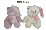 Ziemassvētku lācis 25 cm ar cepuri un &scaron;alli M3679 (Sun-Day)