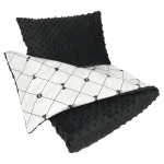 Maltex Lulu White tekk ja padi 75x100 ja 25x37 cm Black
