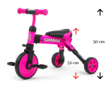 Laste kolmerattaline jalgratas Milly Mally Grande 2in1 Pink