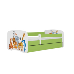 Lastevoodi sahtliga/ilma madratsita Kocot Kids BabyDreams Green animals, roheline