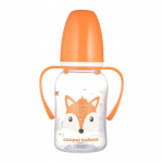Pudele ar rokturiem CUTE ANIMALS 120 ml 11/823 orange
