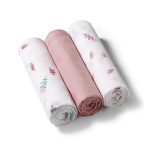 Bambusest m&auml;hkimislinad BabyOno 397/14 Natural Pink 3 tk