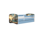 Lastevoodi madratsiga/sahtlita Kocot Kids BabyDreams Blue ship, sinine/valge