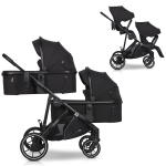 EasyGo Duoflex Ebony Black Kaksikute vanker 2 in 1