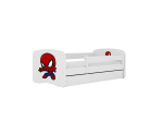 Lastevoodi ilma madratsita/sahtlita Kocot Kids BabyDreams White spiderman, valge/punane