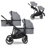 EasyGo Duoflex Cloudy Gray Kaksikute vanker 2 in 1