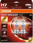 OSRAM NIGHT BREAKER 220 H7 &mdash; halogeen-esilaterna pirn, 2 tk