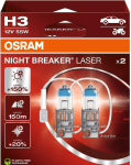 OSRAM NIGHT BREAKER LASER H3 &mdash; halogeen-esilaterna pirn, 2 tk