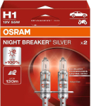 OSRAM NIGHT BREAKER SILVER H1 &mdash; halogeen-esilaterna pirn, 2 tk