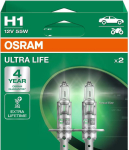 OSRAM ULTRA LIFE H1 &mdash; halogeen-esilaterna pirn, 2 tk