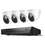 Reolink RLK8-1200D4-A valvekomplekt: 8-kanaliline salvesti + 4 kuppelkaamerat, 12 MP