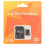 NUM'AXES microSDHC m&auml;lukaart 32 GB adapteriga
