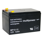 Multipower AGM pliiaku 12V/12Ah rajakaameratele
