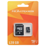 NUM'AXES microSDXC m&auml;lukaart 128 GB adapteriga